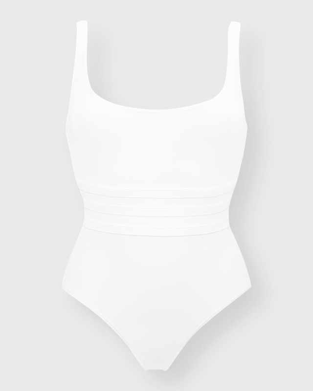 Asia Scoop-Neck One-Piece with Waistband